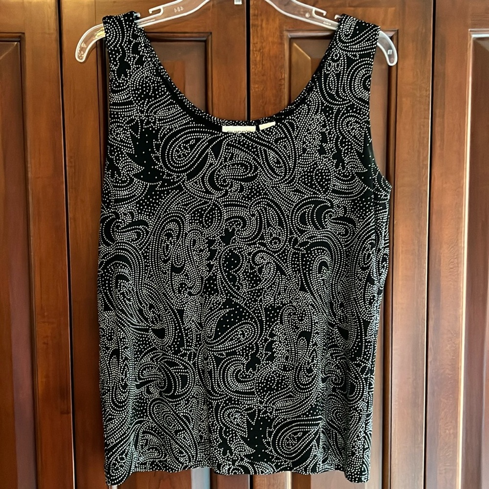 Fancy sparkly dressy Chicos tank blouse
